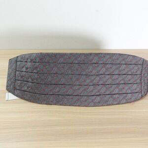 Cummerbund Mens Tuxedo Pleated Groom Formal Stretch Paisley Gray MEL HOWARD